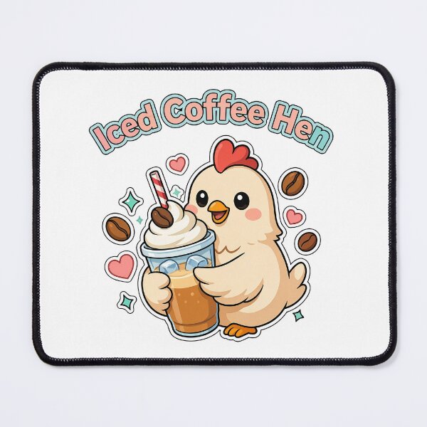 Item preview, Iced Coffee Hen Funny Coffee lover kawai Hen designed and sold by J-Style-Design.