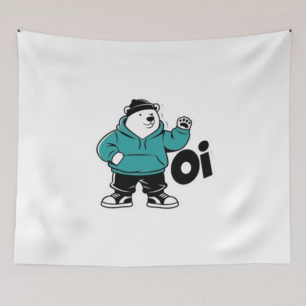 Item preview, Oi Streetwear Polar Bear Waving Hello designed and sold by a575642903.