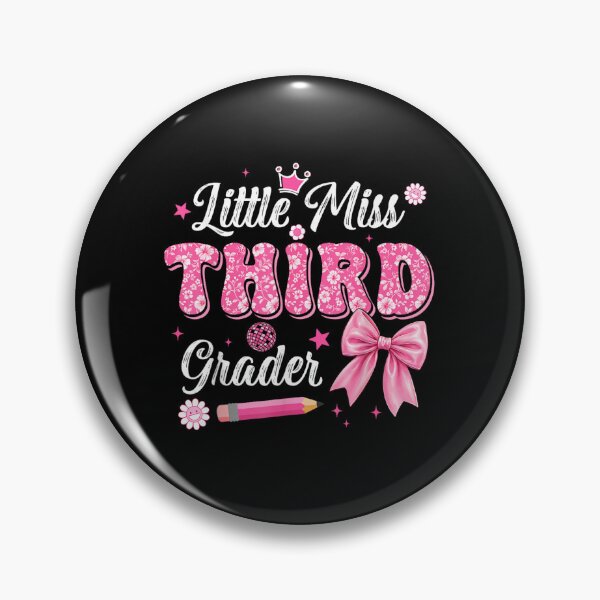 Item preview, Cute Little Miss Third Grader Pink Bow Floral Back To School designed and sold by Taniyah Gomes.