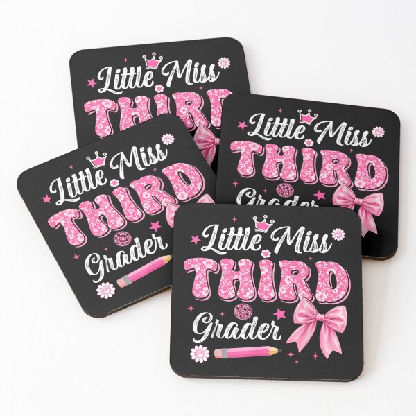 Item preview, Cute Little Miss Third Grader Pink Bow Floral Back To School designed and sold by Taniyah Gomes.