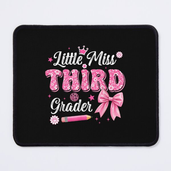 Item preview, Cute Little Miss Third Grader Pink Bow Floral Back To School designed and sold by Taniyah Gomes.