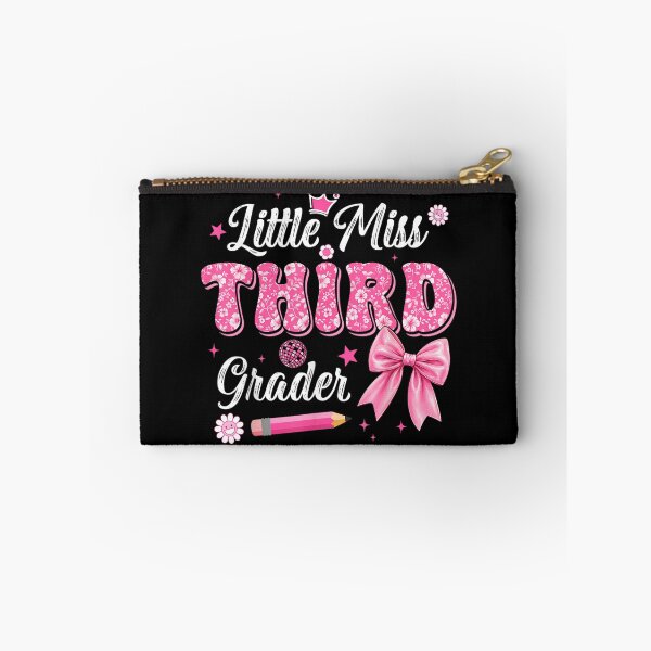 Item preview, Cute Little Miss Third Grader Pink Bow Floral Back To School designed and sold by Taniyah Gomes.