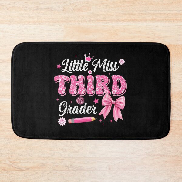 Item preview, Cute Little Miss Third Grader Pink Bow Floral Back To School designed and sold by Taniyah Gomes.