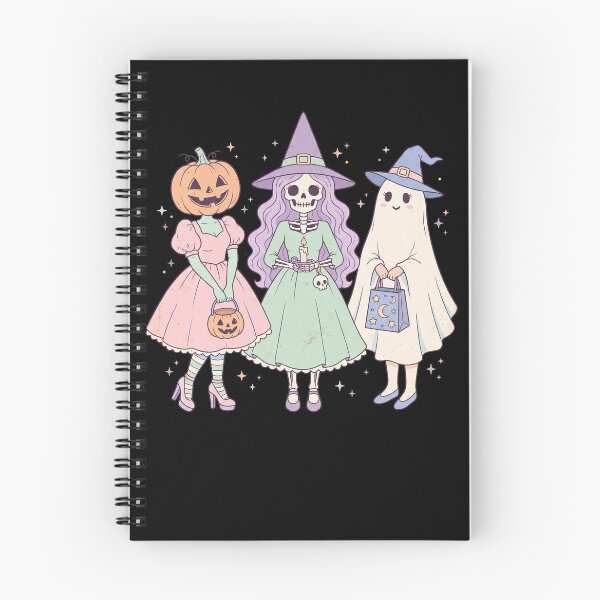 Item preview, Pastel Goth Halloween Girls Cute Spooky Witch Ghost and Pumpkin Head designed and sold by ArcaneArtistry.