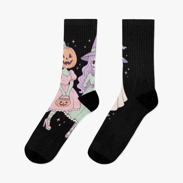Item preview, Pastel Goth Halloween Girls Cute Spooky Witch Ghost and Pumpkin Head designed and sold by ArcaneArtistry.