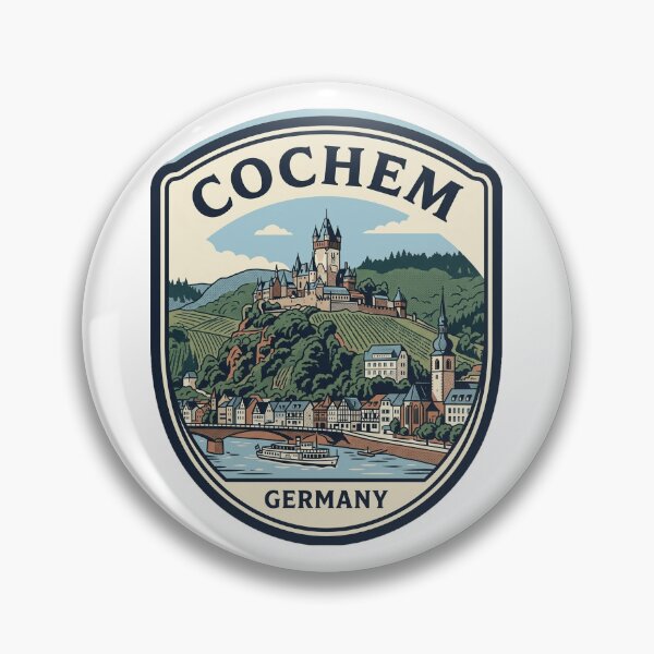 Item preview, Cochem Germany Reichsburg Castle Vintage Travel Emblem designed and sold by k3rstman1.