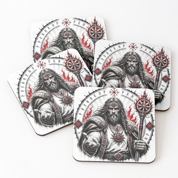 Item preview, Odin the Warbringer | Norse Viking God | Red Rune Warrior designed and sold by Bizon2910.