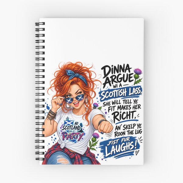 Item preview, Dinna Argue Wi A Scottish Lass – Funny Scottish Saying, Scottish Humour designed and sold by SMalcolmDesigns.