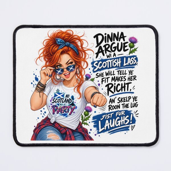 Item preview, Dinna Argue Wi A Scottish Lass – Funny Scottish Saying, Scottish Humour designed and sold by SMalcolmDesigns.