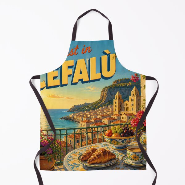 Item preview, Cefalu, Sicily: Scenic-Style Travel Poster designed and sold by LSVart.