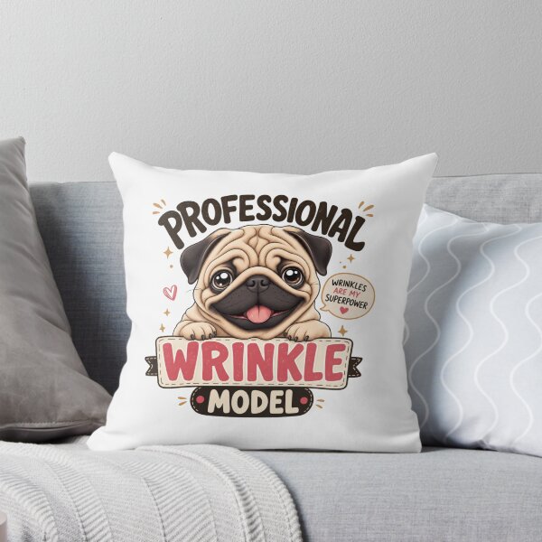 Item preview, Professional Wrinkle Model Pug Dog Dad Funny Kawaii T-Shirt designed and sold by Ashley critters.