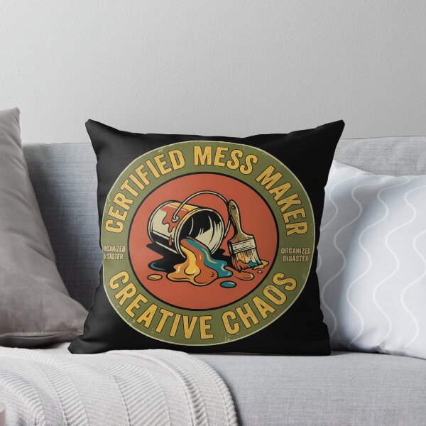 Item preview, Certified Mess Maker Creative Chaos Vintage Badge designed and sold by DuckOddity.