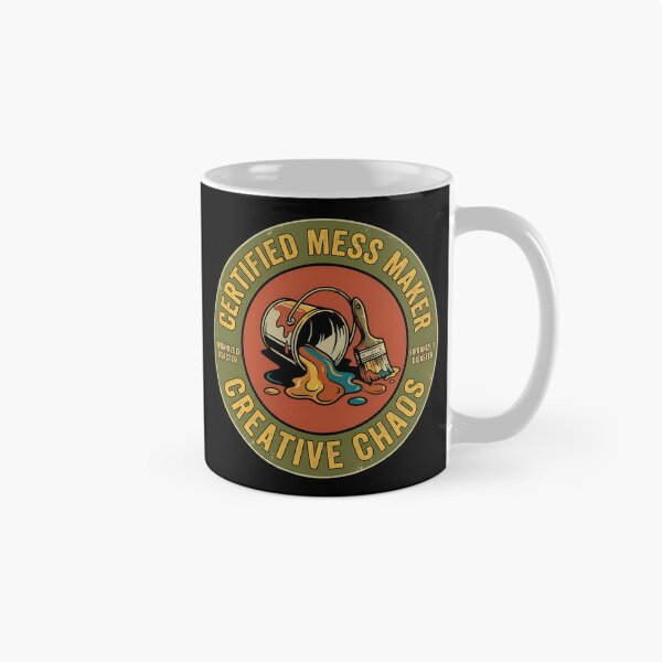 Item preview, Certified Mess Maker Creative Chaos Vintage Badge designed and sold by DuckOddity.