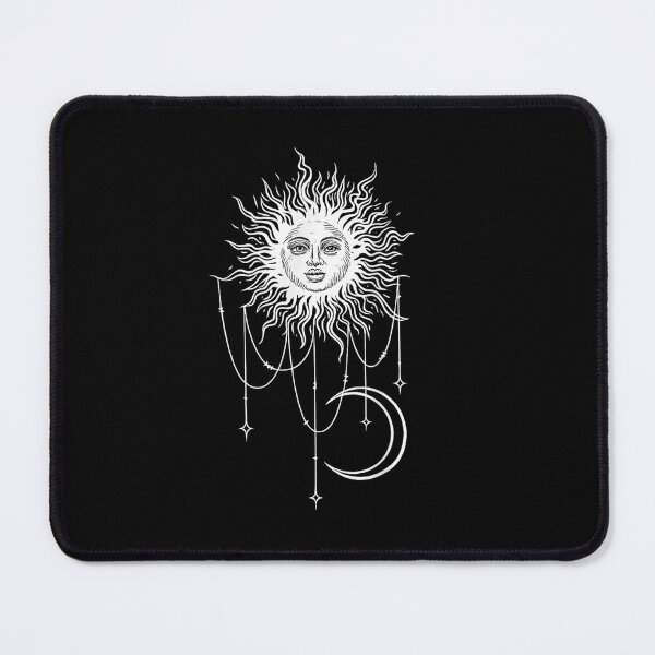 Item preview, Vintage Mystical Celestial Sun Crescent Moon Astrology Sacred Geometry Aesthetic Art designed and sold by Taniyah Gomes.
