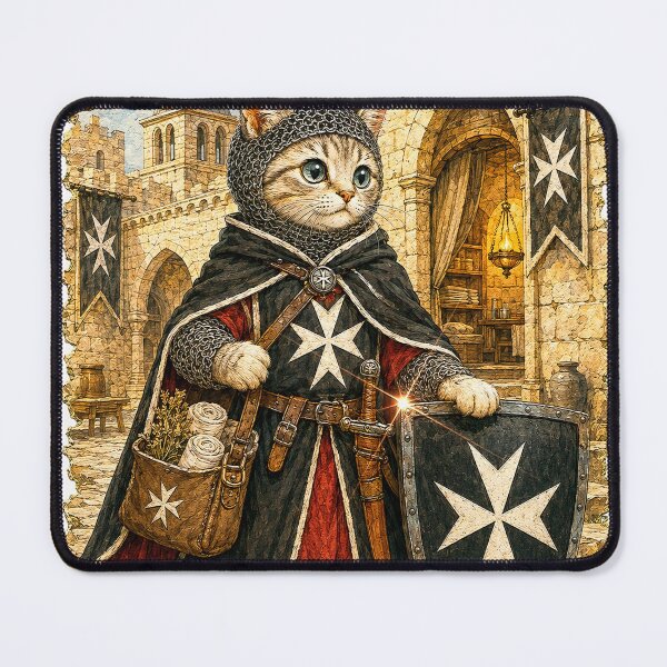 Item preview, The Cat Knight of the Hospitallers designed and sold by FULLCOLOR2099.