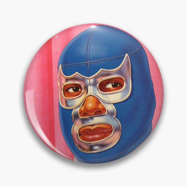 Item preview, Blue Demon Retro Airbrush Luchador designed and sold by WhoNeedsEnemies.