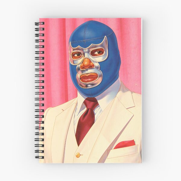 Item preview, Blue Demon Retro Airbrush Luchador designed and sold by WhoNeedsEnemies.