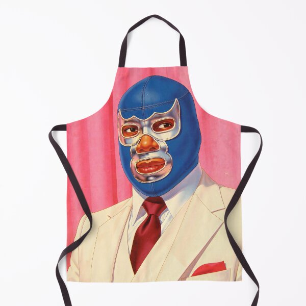 Item preview, Blue Demon Retro Airbrush Luchador designed and sold by WhoNeedsEnemies.