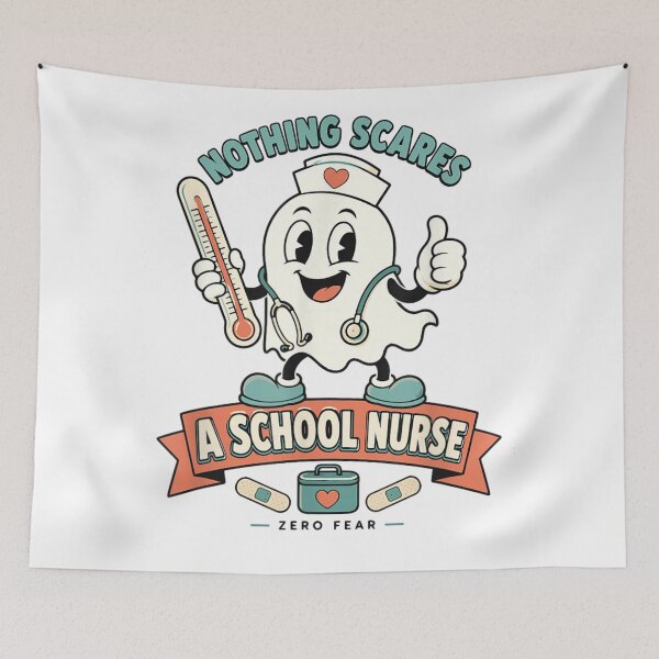 Item preview, Cute Vintage Ghost Nothing Scares A School Nurse Back To School designed and sold by Taniyah Gomes.