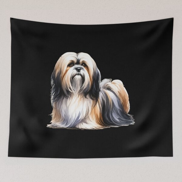 Item preview, Shih Tzu Dog Portrait Painting designed and sold by OlyvieArt.
