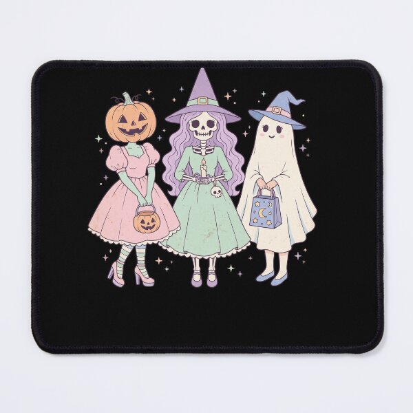 Item preview, Pastel Goth Halloween Girls Cute Spooky Pumpkin Skeleton and Ghost Witch designed and sold by ArcaneArtistry.