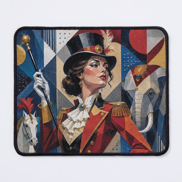 Item preview, Queen of the Circus: a cubist painting. designed and sold by GalleryKauffeld.