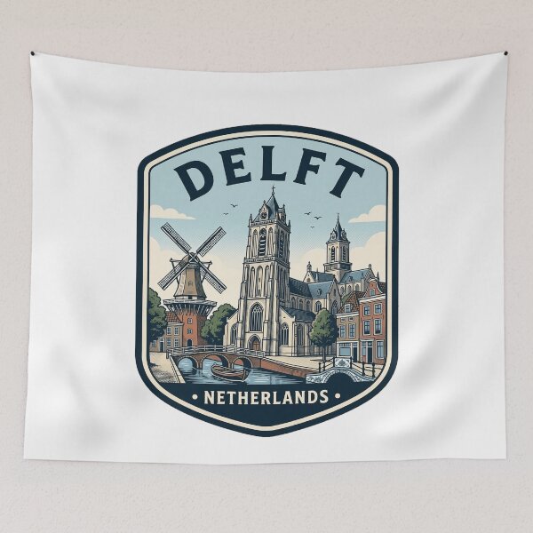 Item preview, Vintage Delft Netherlands Travel Patch Design designed and sold by k3rstman1.