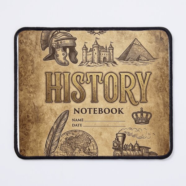 Item preview, Vintage History Illustration - Classic Antique World Map & Monuments Cover designed and sold by MemoMetaverse.