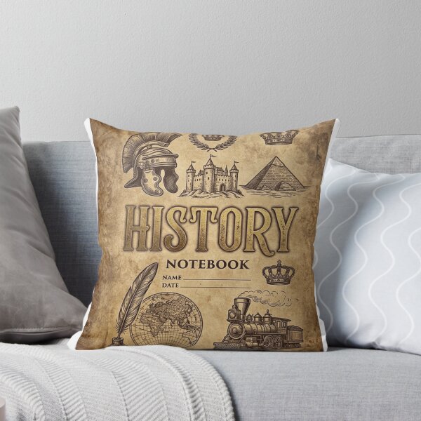 Item preview, Vintage History Illustration - Classic Antique World Map & Monuments Cover designed and sold by MemoMetaverse.