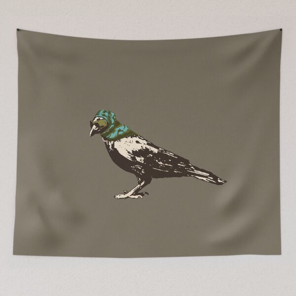 Item preview, Mrs. Raven - Sepia-Toned Raven Wearing a Scarf and Sunglasses designed and sold by LittleMissTyne.