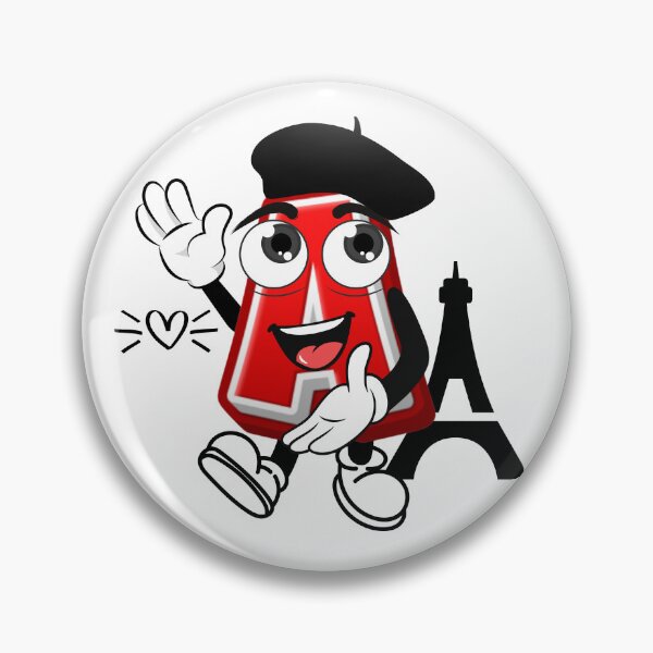 Item preview, Letter A in Paris - Cute Cartoon Travel Initial designed and sold by ImaginARTDesign.