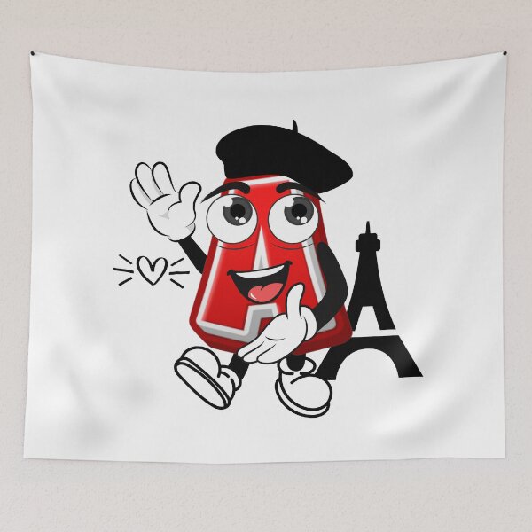 Item preview, Letter A in Paris - Cute Cartoon Travel Initial designed and sold by ImaginARTDesign.
