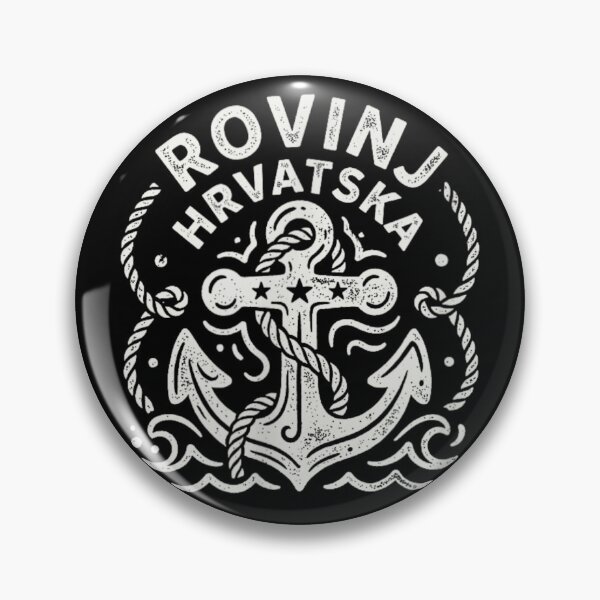 Item preview, Rovinj Hrvatska Nautical Anchor Travel Souvenir Croatia Coastal Sailor Retro Graphic designed and sold by Serene woods.