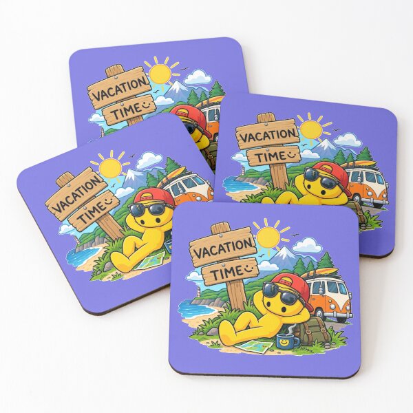 Item preview, Vacation Time Chill Yellow Character Beach Road Trip Art designed and sold by Evelashop.