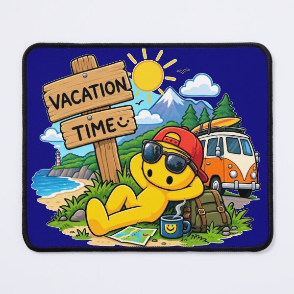 Item preview, Vacation Time Chill Yellow Character Beach Road Trip Art designed and sold by Evelashop.