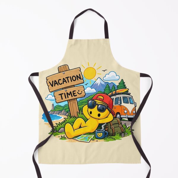 Item preview, Vacation Time Chill Yellow Character Beach Road Trip Art designed and sold by Evelashop.