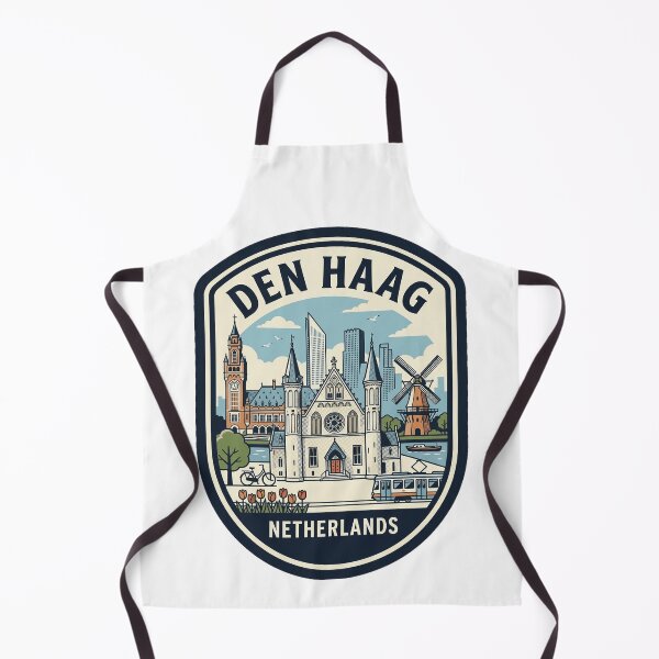 Item preview, Den Haag Netherlands Vintage Travel Badge Skyline designed and sold by k3rstman1.