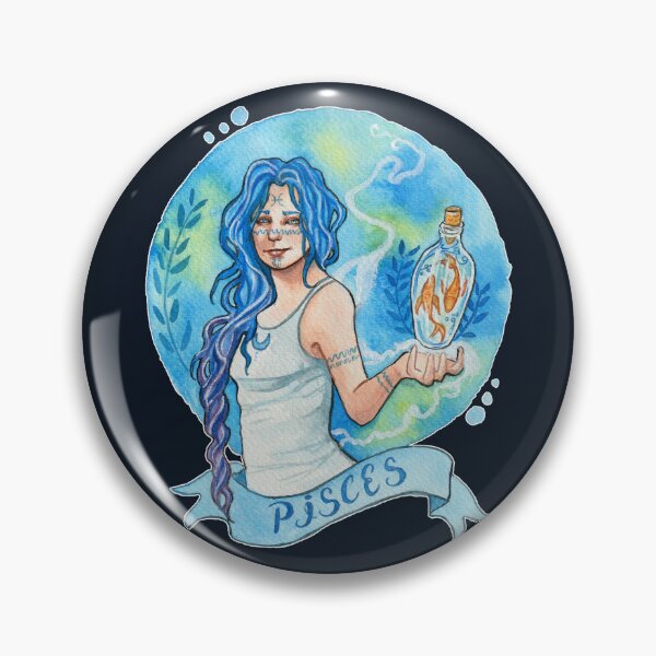 Item preview, Pisces Zodiac Sign Celestial Water Element Magic Art designed and sold by esmavart.