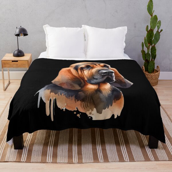 Item preview, Watercolor Bloodhound Art designed and sold by OlyvieArt.