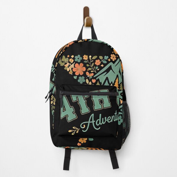 Item preview, 4th Grade Adventures Await Vintage Floral Mountain Star Back To School designed and sold by Serene woods.