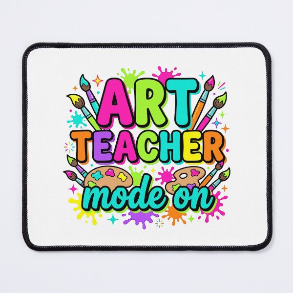 Item preview, Art Teacher Mode On — Colorful Paint Palette Teacher Shirt designed and sold by Uglyandcute.