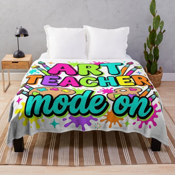 Item preview, Art Teacher Mode On — Colorful Paint Palette Teacher Shirt designed and sold by Uglyandcute.