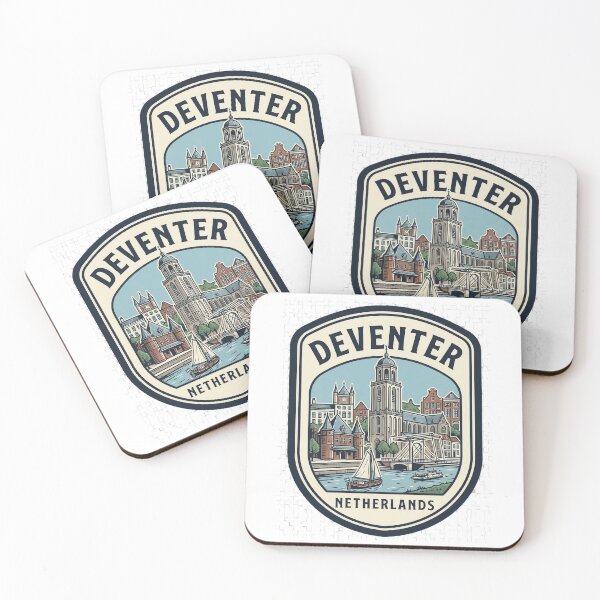 Item preview, Vintage Deventer Netherlands Travel Badge City Skyline designed and sold by k3rstman1.