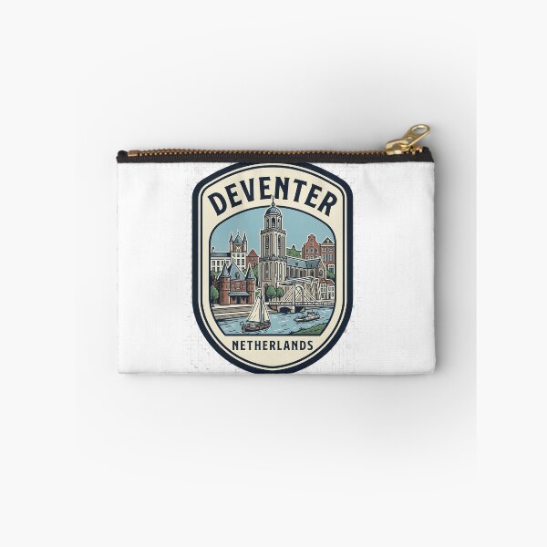 Item preview, Vintage Deventer Netherlands Travel Badge City Skyline designed and sold by k3rstman1.