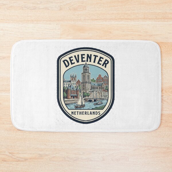Item preview, Vintage Deventer Netherlands Travel Badge City Skyline designed and sold by k3rstman1.