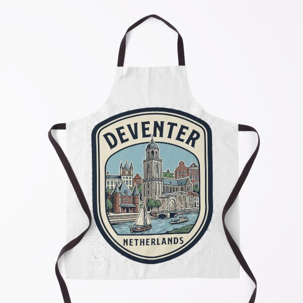 Item preview, Vintage Deventer Netherlands Travel Badge City Skyline designed and sold by k3rstman1.