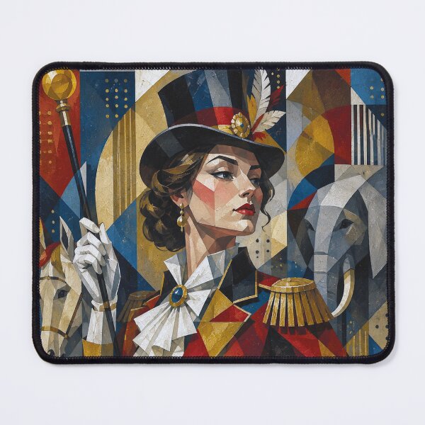 Item preview, Queen of the Circus: a cubist painting. designed and sold by GalleryKauffeld.