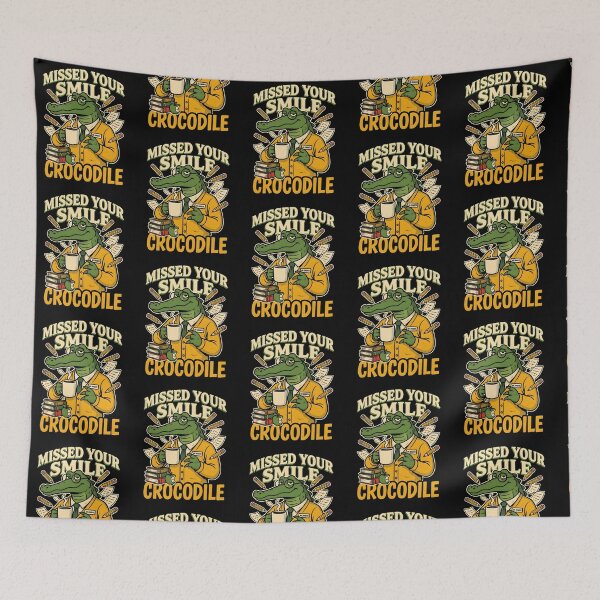 Item preview, Missed Your Smile Crocodile First Day School Humor designed and sold by Redgiant87x.