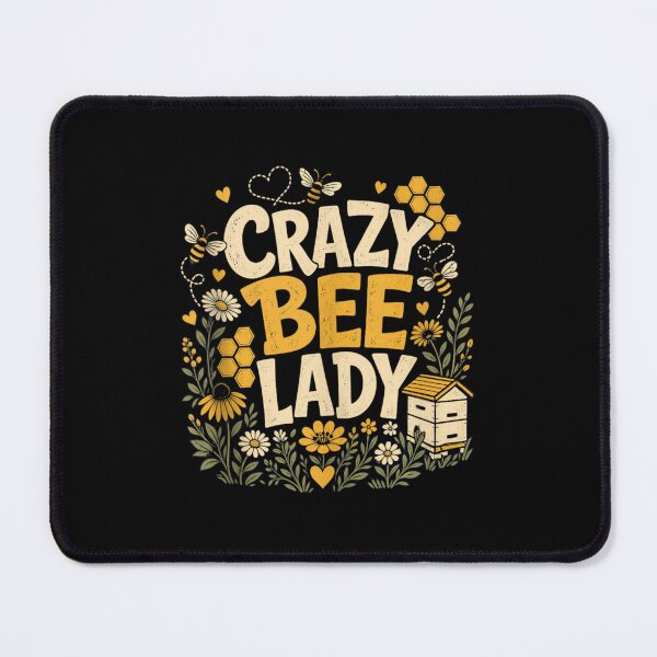 Item preview, Crazy Bee Lady Vintage Beekeeper Honey Bee Wildflower Retro Floral Cottagecore designed and sold by Serene woods.