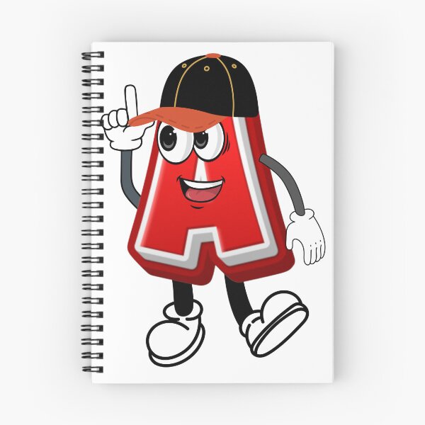 Item preview, Letter A Cute Cartoon Initial with Baseball Cap designed and sold by ImaginARTDesign.
